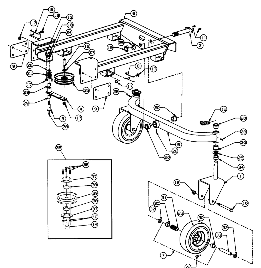 Cradle Assembly Diagram and Parts List for 4815F-PRO 556C465M100 Cub Cadet Lawn Mower